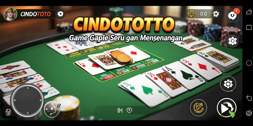 Tampilan gameplay CINDOTOTO yang mendebarkan dalam pertarungan Gaple.