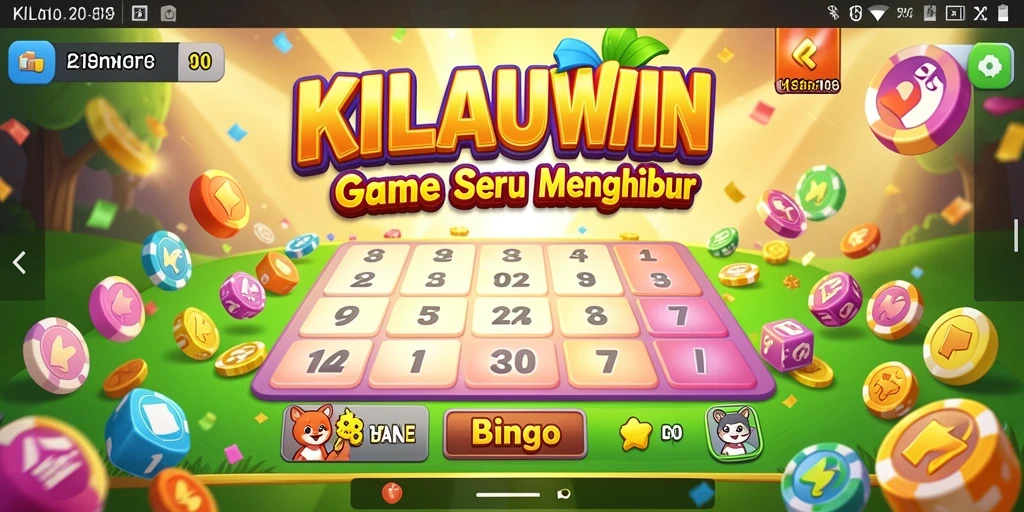 Tampilan permainan Bingo KILAUWIN yang menarik dan seru.