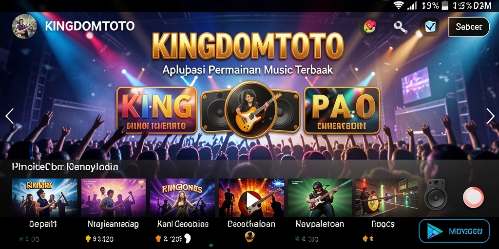 Tampilan gameplay interaktif dari KINGDOMTOTO dengan musik yang menyenangkan.