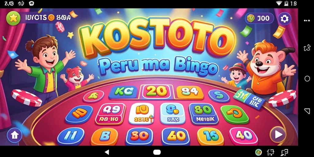 Screenshot gameplay KOSTOTO dengan tampilan Bingo yang seru.