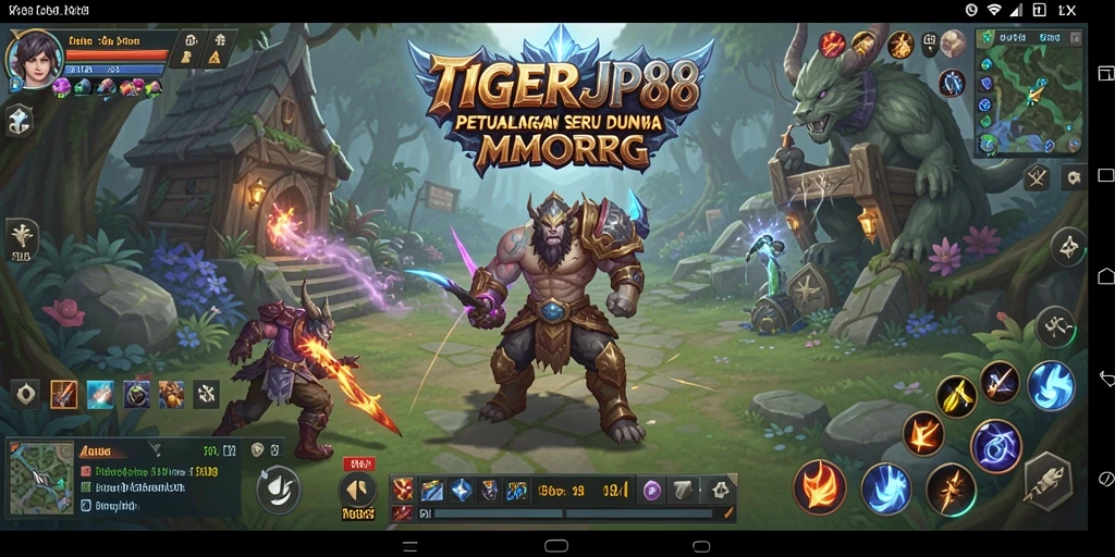 Screenshot utama TIGERJP88 menampilkan aksi seru dalam MMORPG.