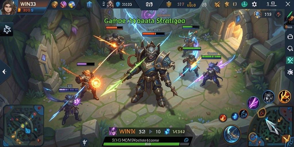 Tampilan gameplay seru dari pertarungan tim di WIN33.